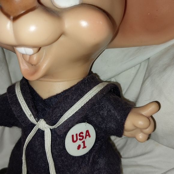 VINTAGE 1950'S HURON PRODUCTS TOPO GIGIO BIG EARS MOUSE BANK SAILOR CONVERSATION - Picture 3 of 9